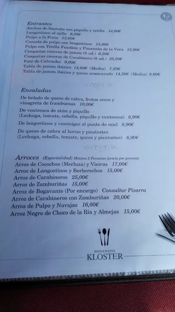 Menu_Restaurante Kloster_Kloster_immagine_3