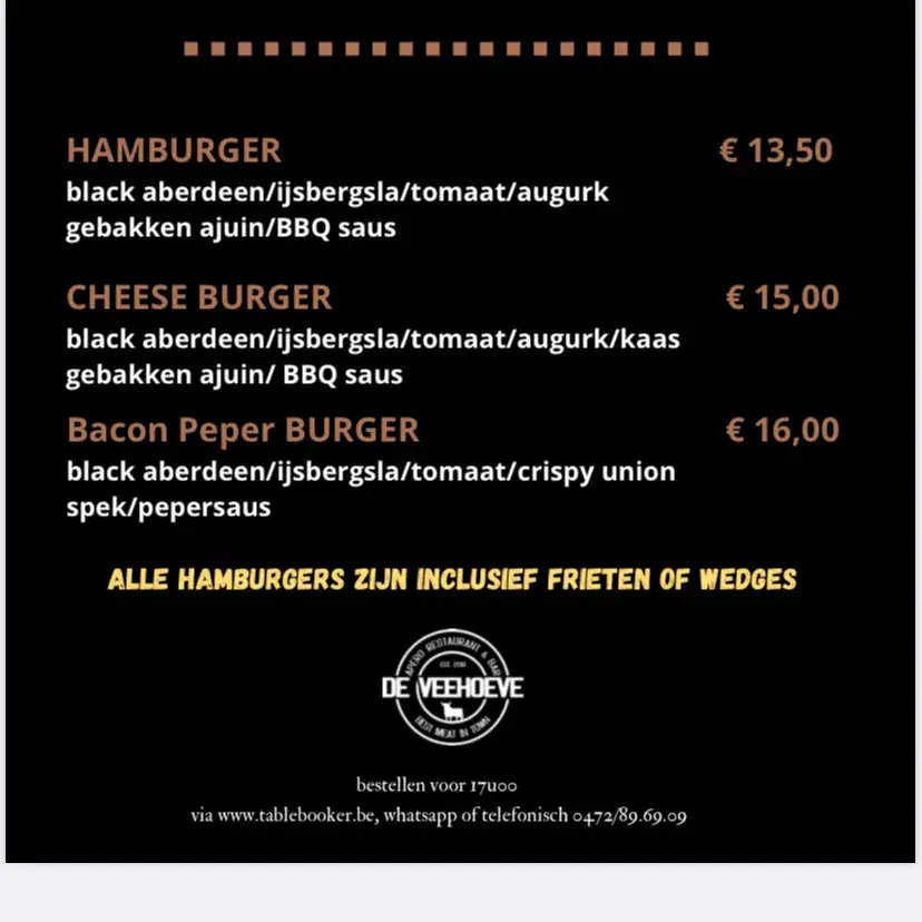 Menu_De Veehoeve_Kapellen_immagine_4