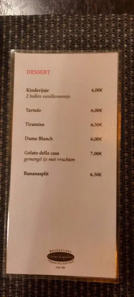 Menu_Pita Farao Kapellen_Kapellen_immagine_1