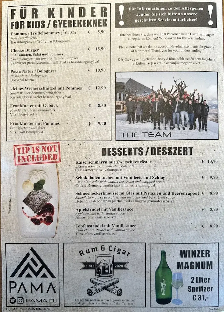 Menu_EAGLE Kreischberg - Panorama Restaurant & Bar_Krakauhintermühlen_immagine_1