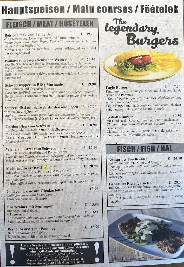 Menu_EAGLE Kreischberg - Panorama Restaurant & Bar_Krakauhintermühlen_immagine_2