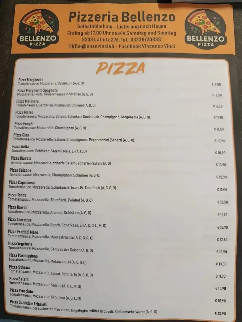 Menu_Pizzeria Bellenzo_Lafnitz_image_1