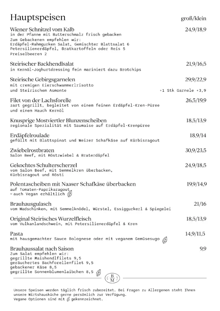 Menu_Brauhaus Mariazell_Mariazell_image_1