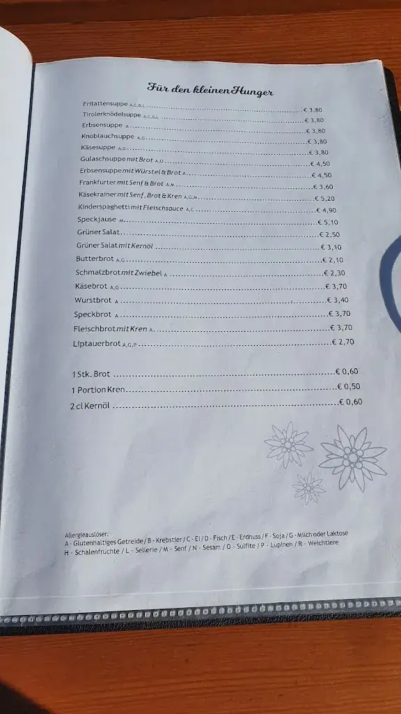 Menu_Gasthaus Edelweißhütte_Mariazell_immagine_2