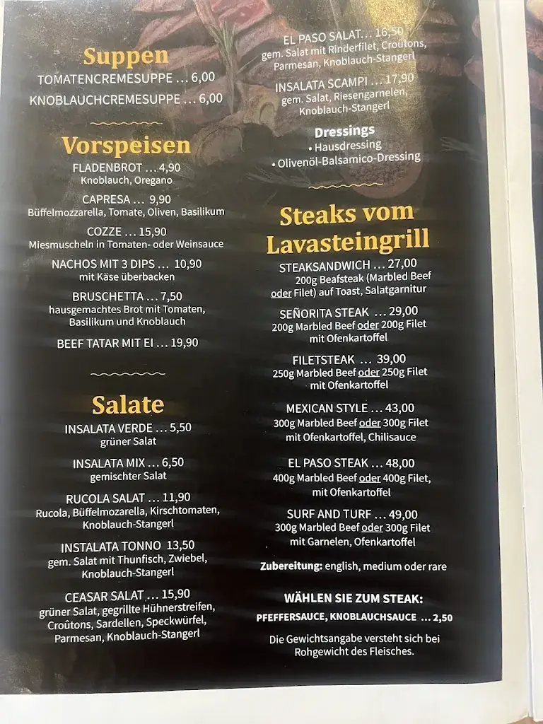 Menu_El Paso - mexikanisches Restaurant - Pizzeria_Liezen_immagine_2