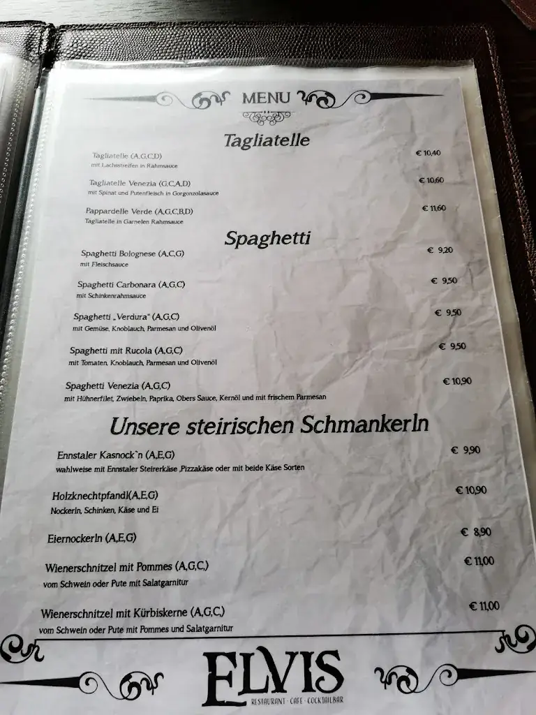 Menu_Elvis Pizzeria Cocktailbar_Liezen_immagine_1