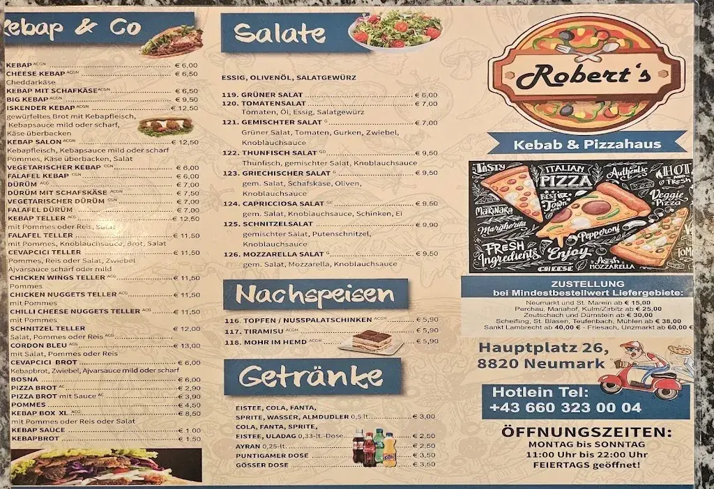 Menu_Pizzeria Roberts_Neumarkt in Steiermark_immagine_2
