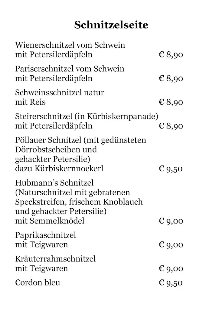 Menu_Gasthof Restaurant Hubmann_Pöllauberg_image_1