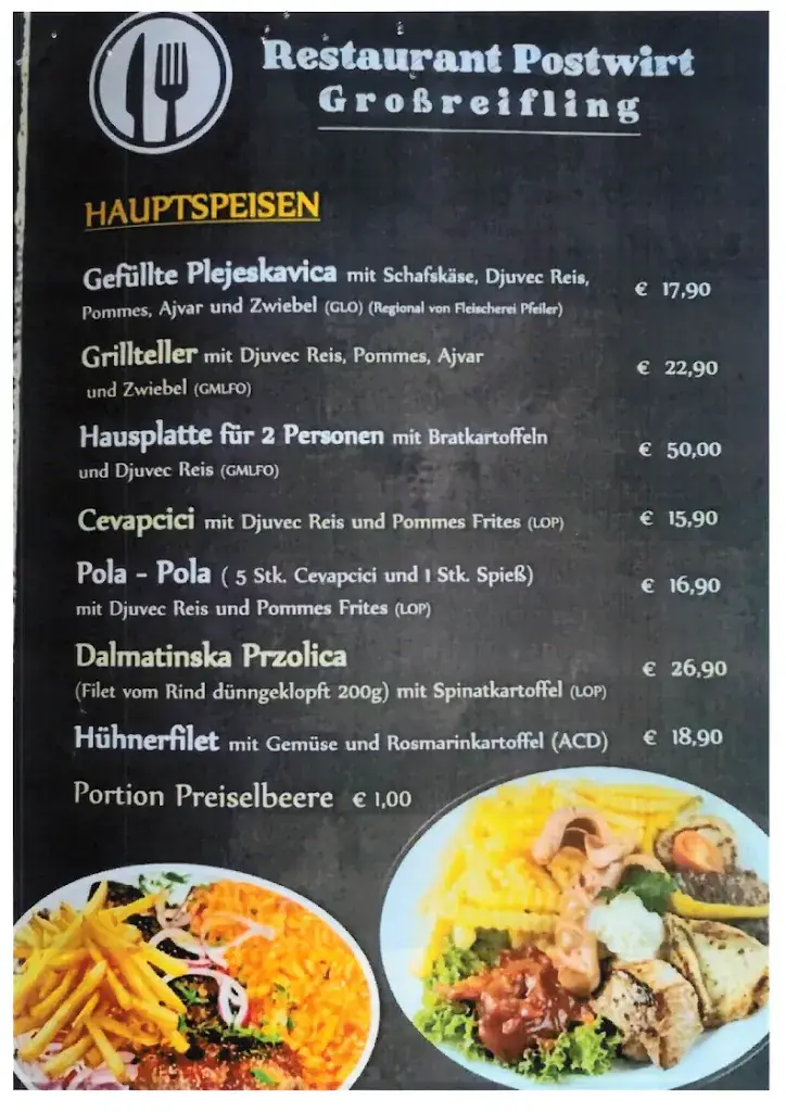 Menu_Postwirt Großreifling_Reifling_immagine_1