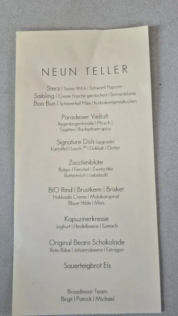 Menu_Restaurant Broadmoar_Sankt Josef (Weststeiermark)_immagine_1