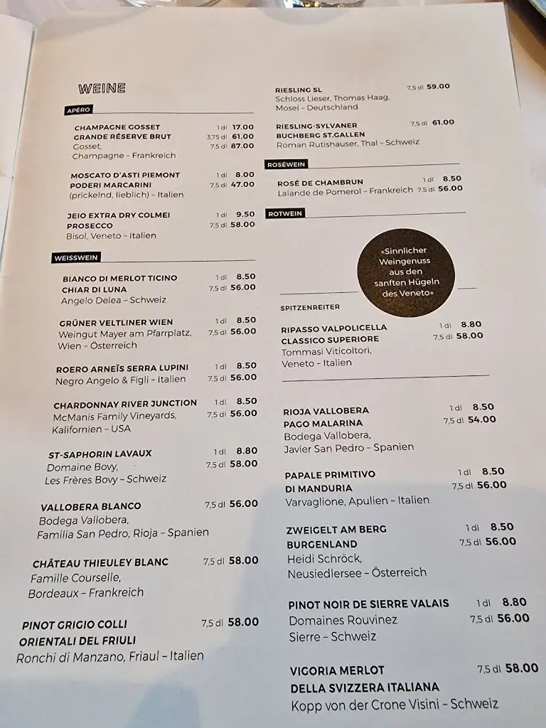 Menu_Restaurant Marktplatz_Sankt Gallen_immagine_1