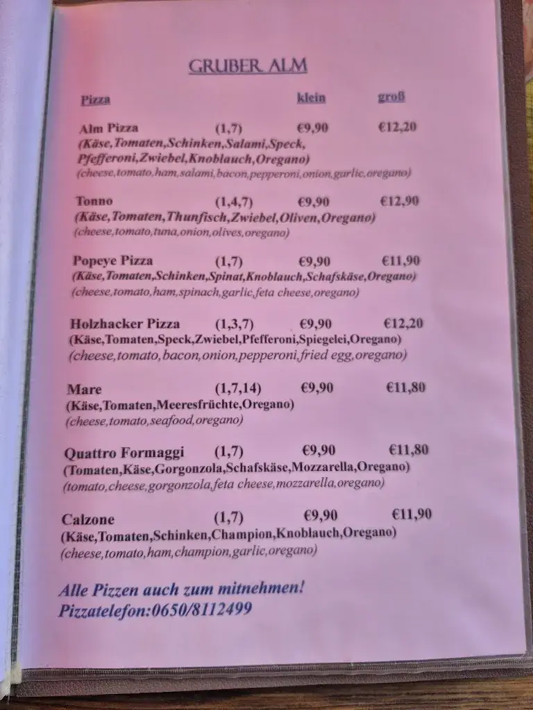 Menu_Gruber Alm Grebenzen_Sankt Lambrecht_immagine_3