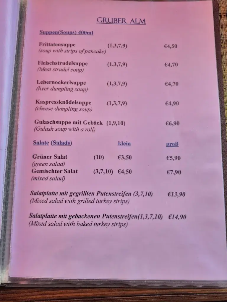 Menu_Gruber Alm Grebenzen_Sankt Lambrecht_immagine_4