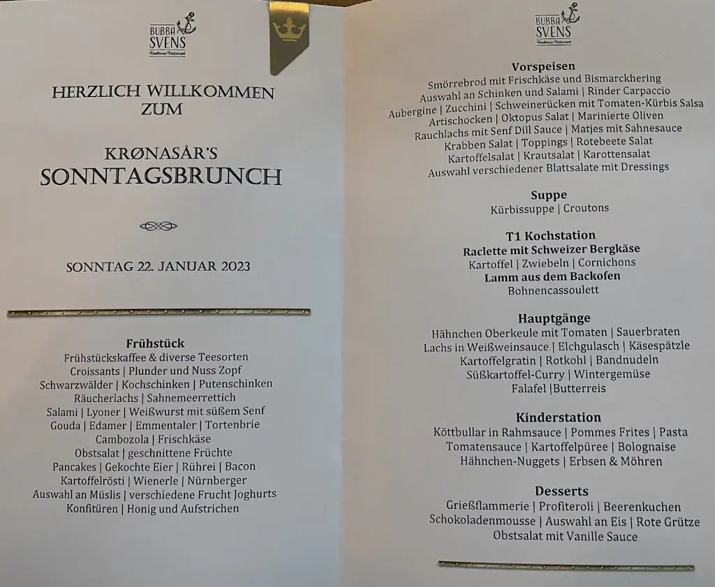 Menu_Restaurant „Bubba Svens“_Rust_immagine_2