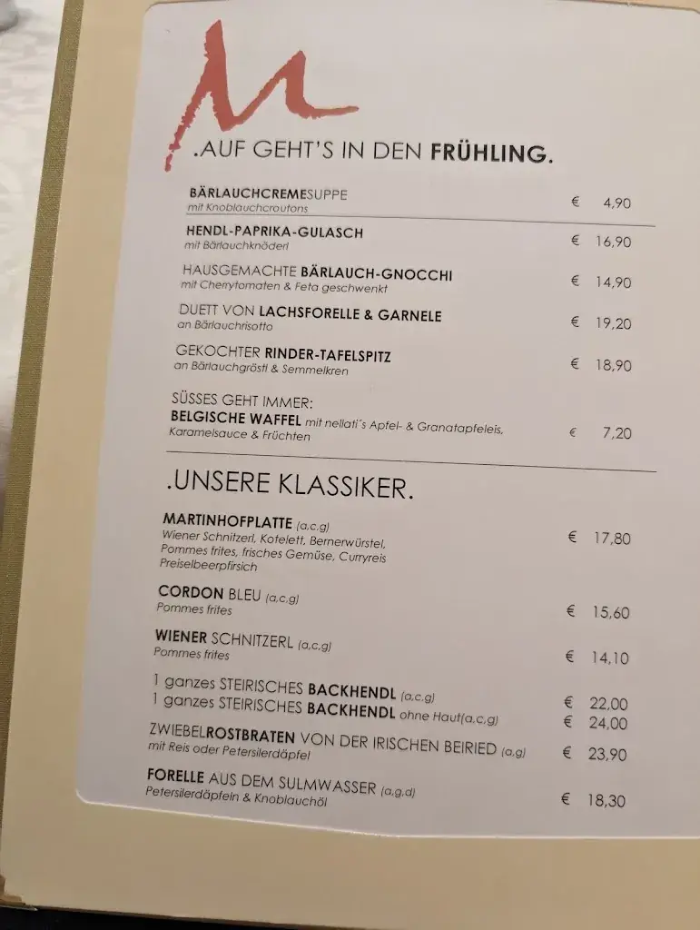 Menu_Gasthof Martinhof - Hotel & Wirtshaus_Sankt Martin im Sulmtal_immagine_2