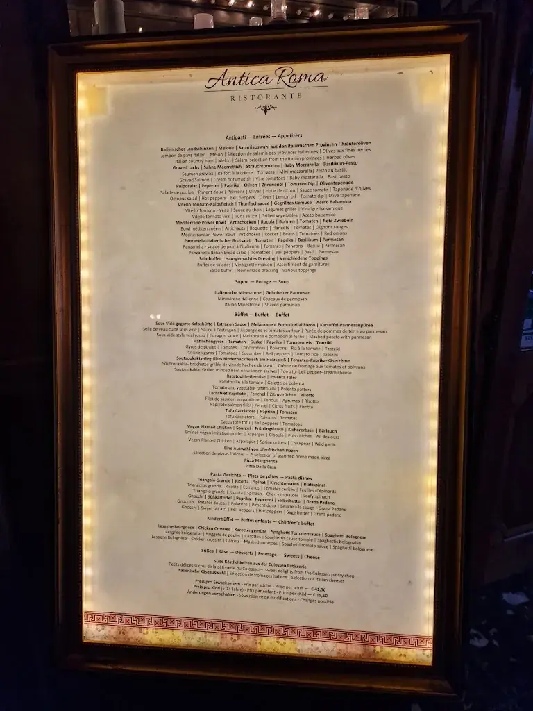 Menu_Restaurant „Antica Roma“_Rust_image_1