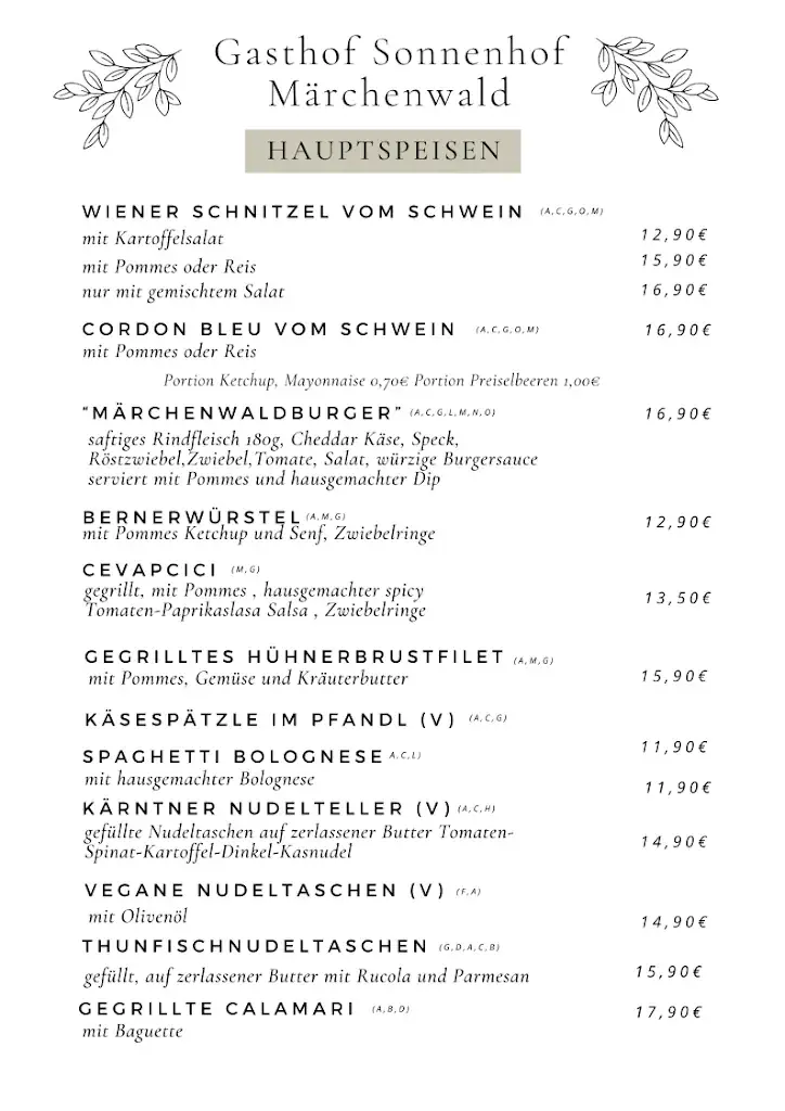 Menu_Gasthof Sonnenhof_Sankt Peter ob Judenburg_immagine_2