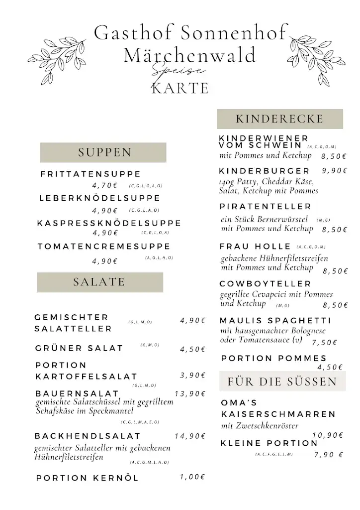 Menu_Gasthof Sonnenhof_Sankt Peter ob Judenburg_immagine_3