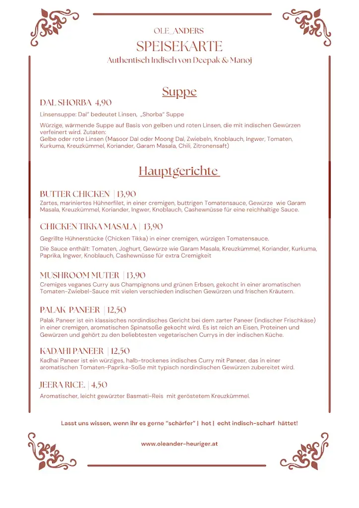 Menu_Oleander Romantik-Heuriger & Zimmer_Trausdorf an der Wulka_immagine_2