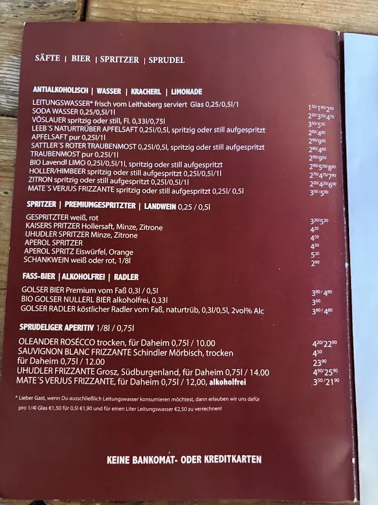 Menu_Oleander Romantik-Heuriger & Zimmer_Trausdorf an der Wulka_immagine_4