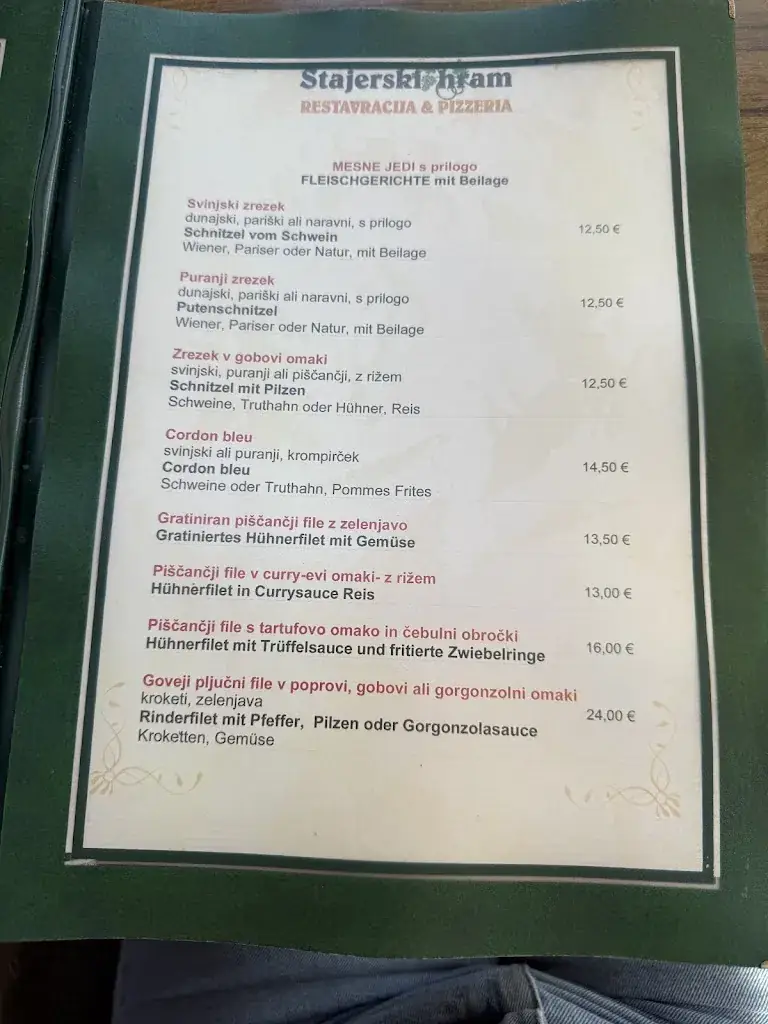 Menu_Štajerski hram, restavracija in pizzeria_Spielfeld_image_2