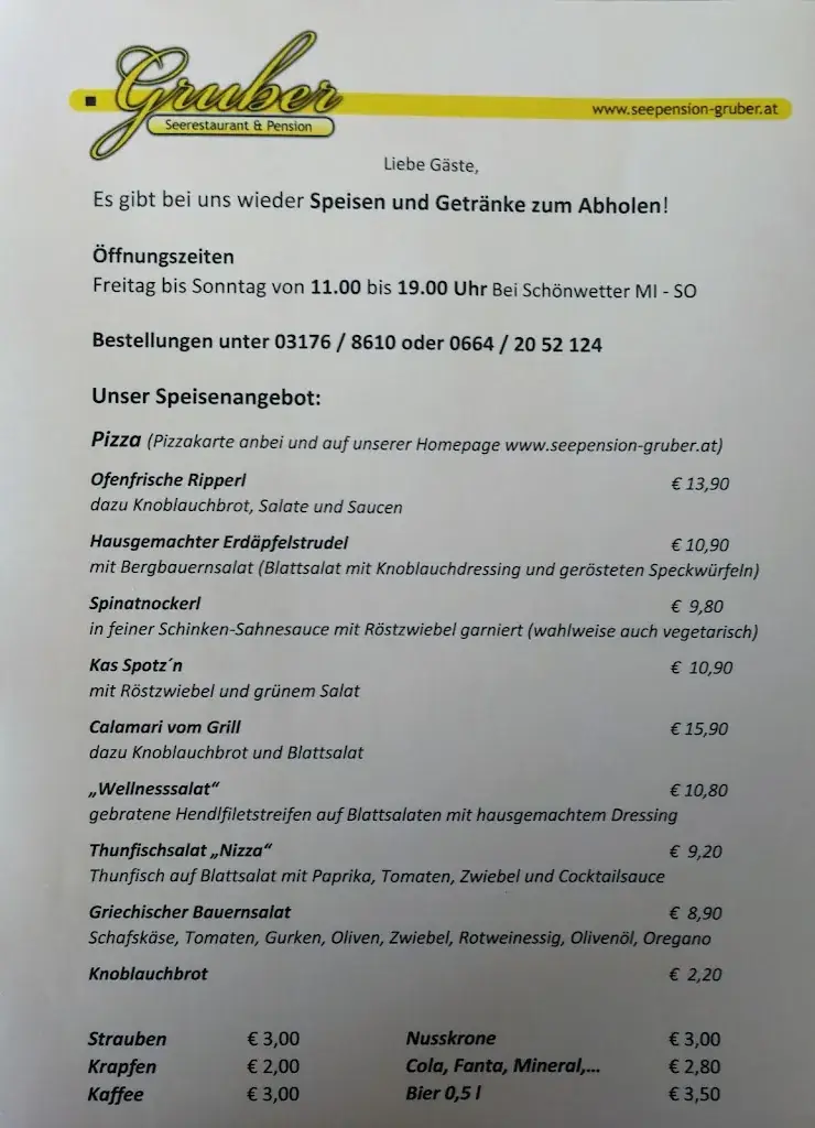 Menu_Gruber Seerestaurant Pizzeria_Stubenberg_immagine_4