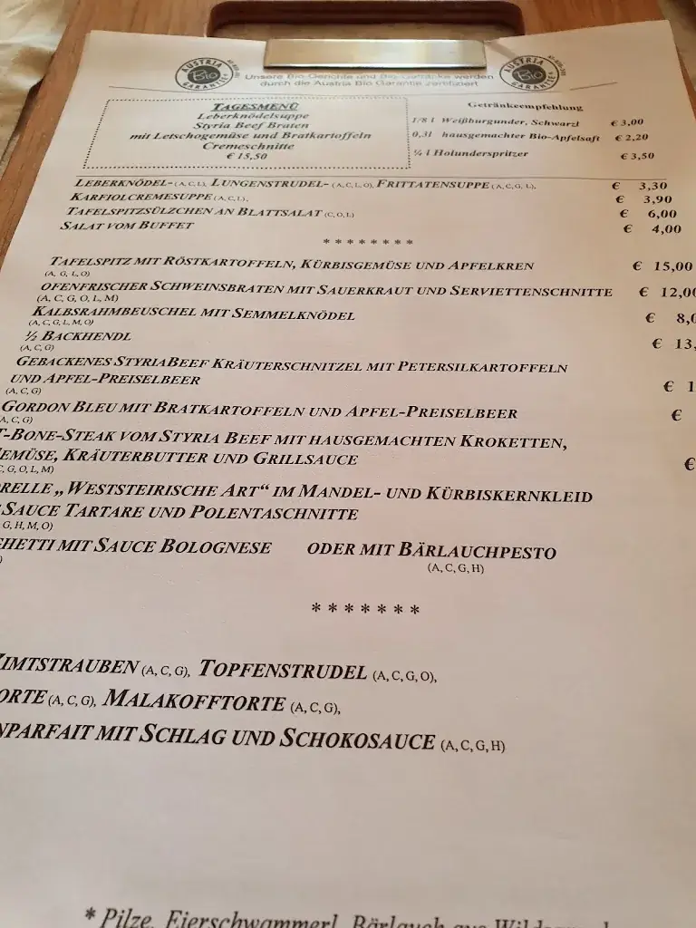 Menu_Bio - Hotel - Alpengasthof Koralpenblick_Trahütten_image_2