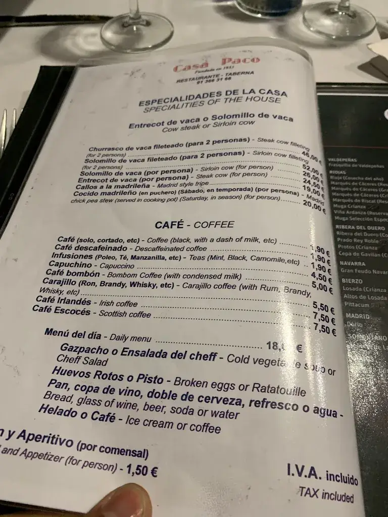 Menu_Restaurante Casa Paco_Stein_image_4