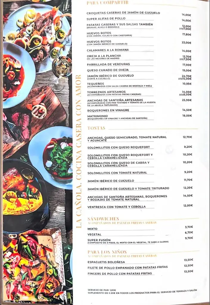 Menu_La Cañola Parrilla Tapas & Pintxos_Stein_image_1