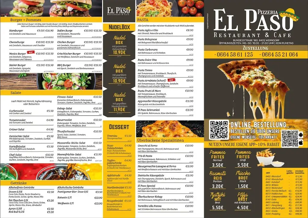 Menu_Restaurant Pizzeria Arena Werndorf_Werndorf_immagine_1