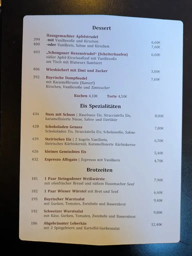 Menu_Gasthof Schweiger_Wies_immagine_3