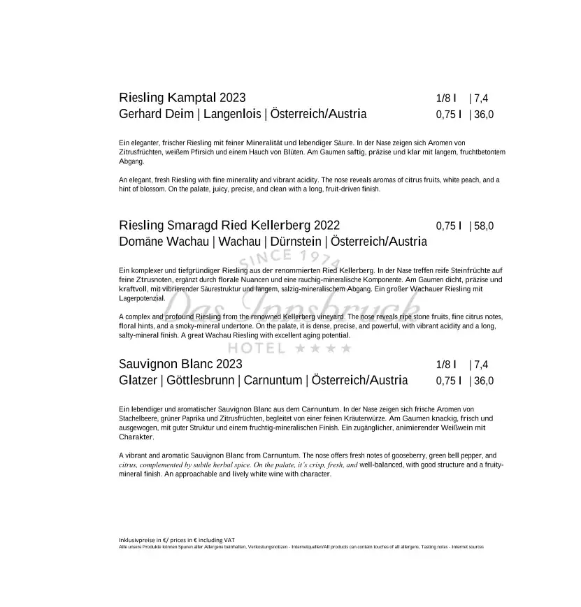 Menu_Restaurant Das Innsbruck_Amras_image_1