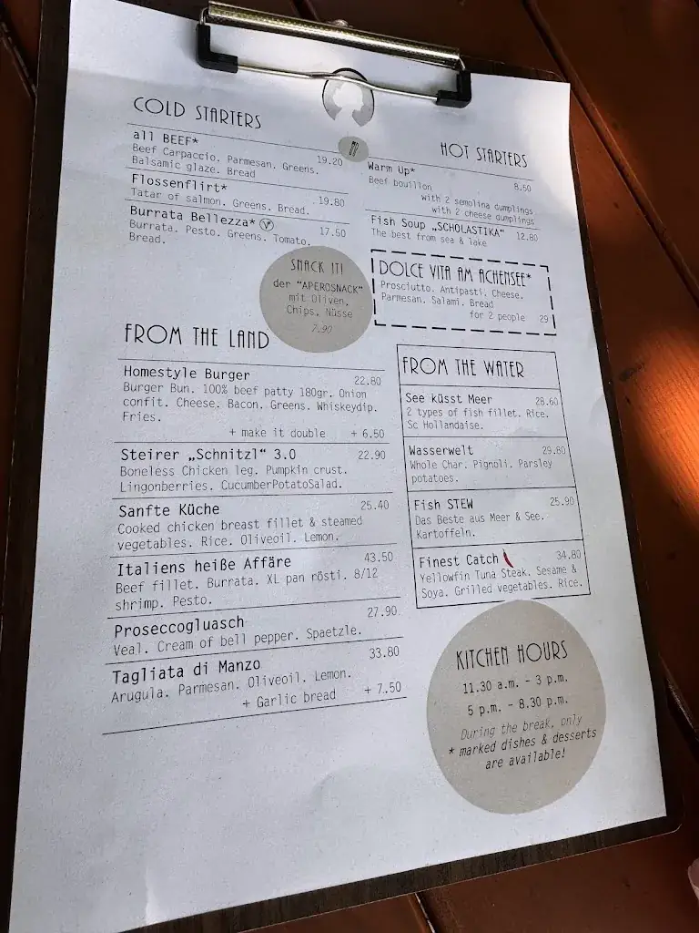 Menu_SCHOLASTIKA - SeeMomente am Achensee_Achenkirch_immagine_3