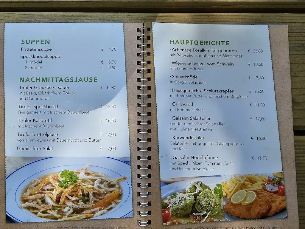 Menu_Gasthaus Gaisalm_Achenkirch_immagine_4