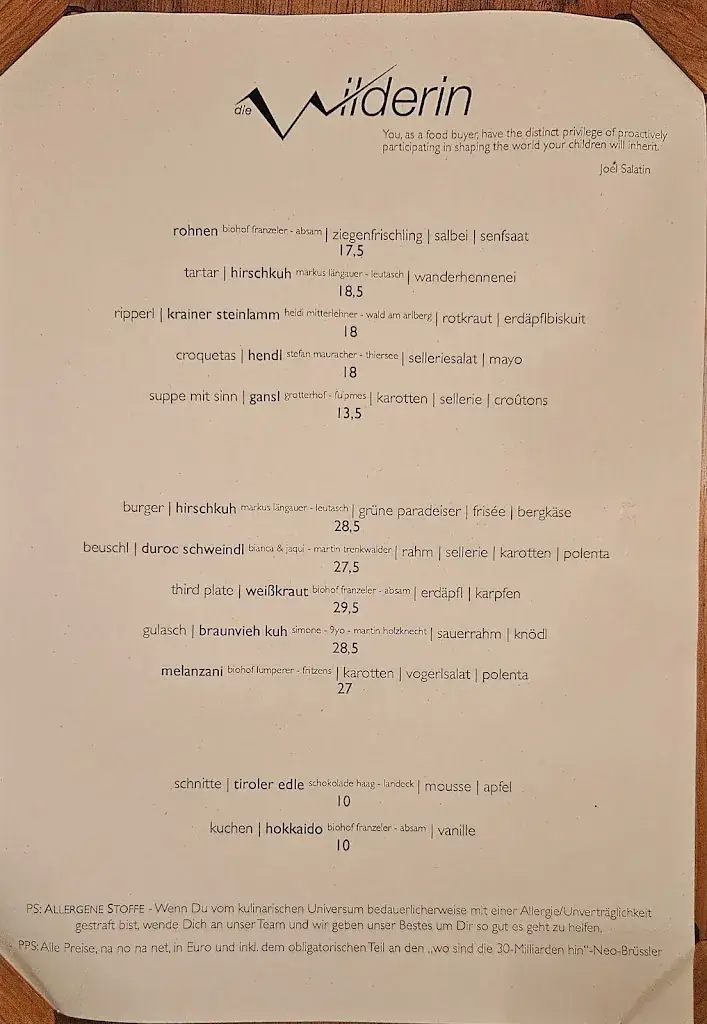 Menu_die Wilderin_Amras_image_1