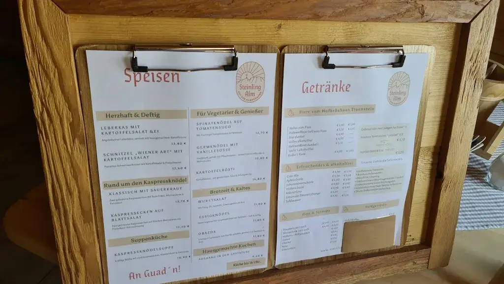 Menu_Steinlingalm - Josef und Michael Stein GbR_Aschau_immagine_2