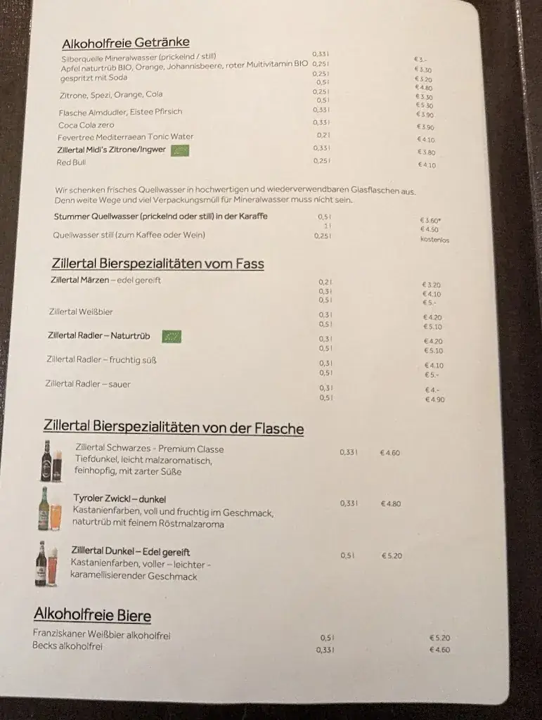 Menu_Restaurant Märzenklamm - Zillertal_Aschau im Zillertal_image_1