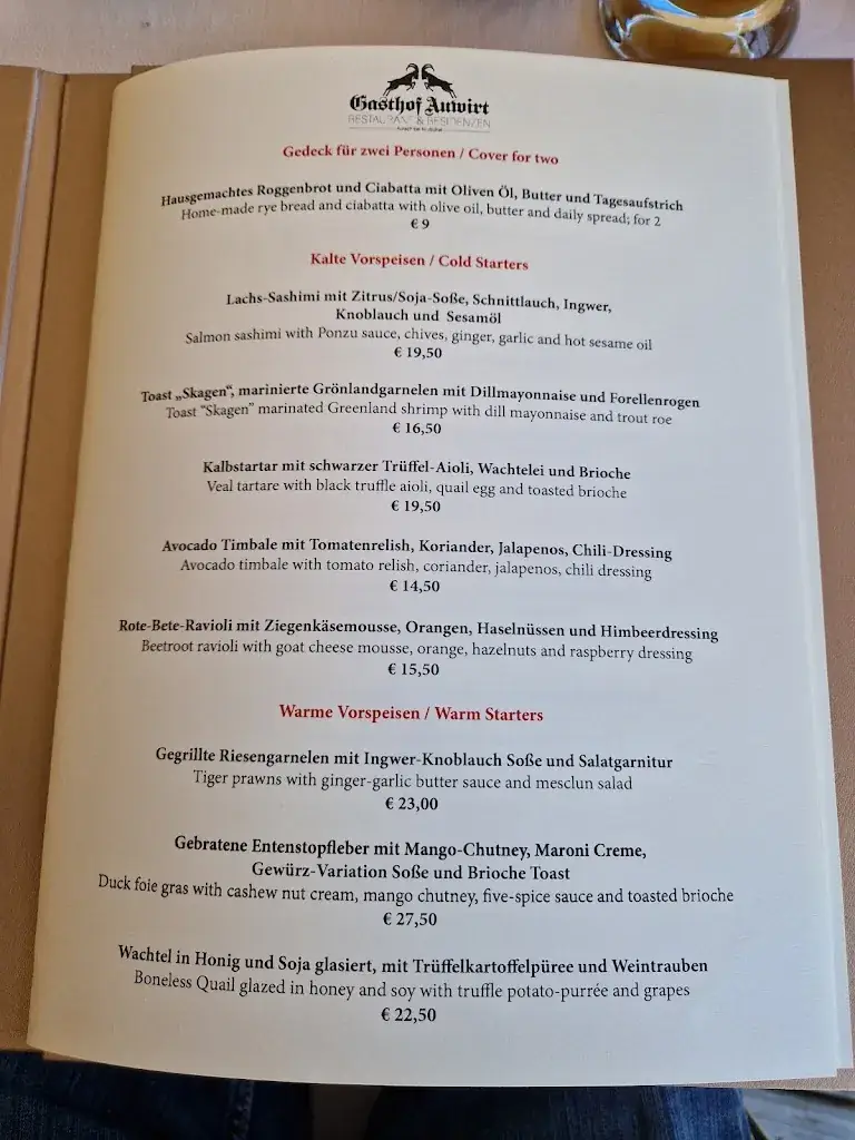 Menu_Gasthof Auwirt_Aurach_immagine_3