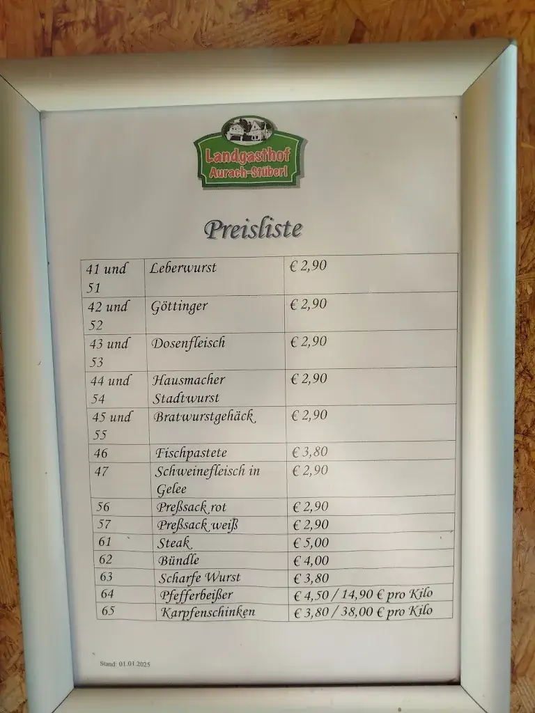 Menu_Gaststätte Aurachstüberl_Aurach_image_1