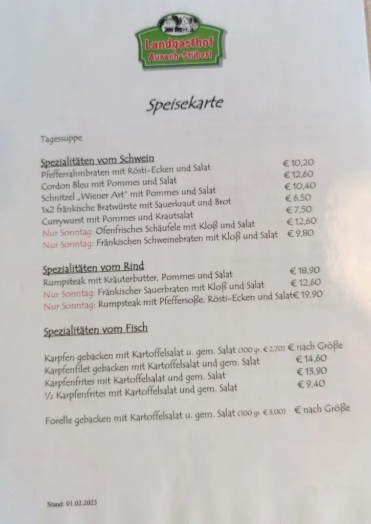Menu_Gaststätte Aurachstüberl_Aurach_image_3