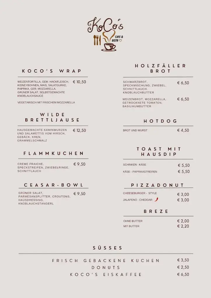 Menu_KoCo´s Café und Bistro_Bichlbach_image_1