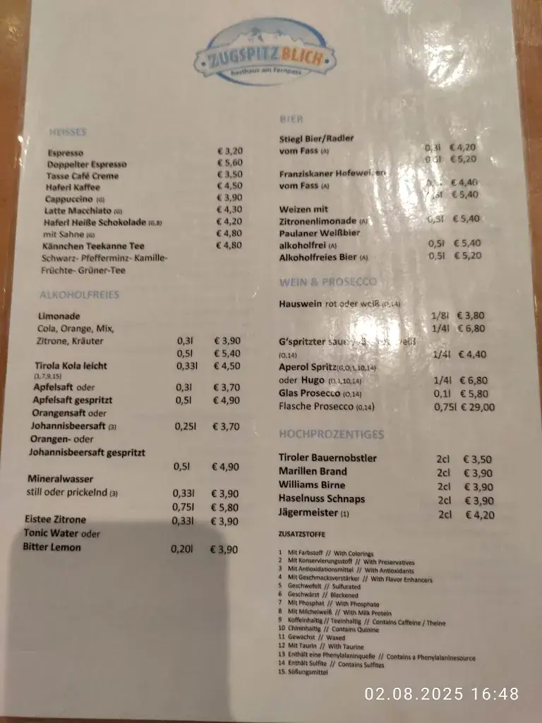 Menu_Rasthaus Zugspitzblick_Biberwier_image_4