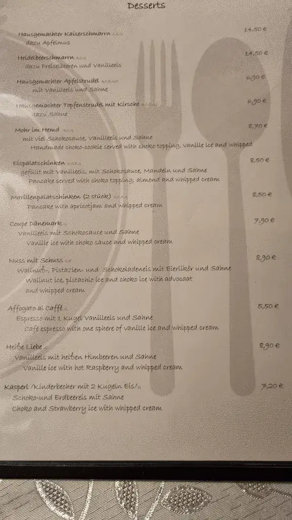 Menu_Restaurant Bauernstube Lermoos - Familie Savic | Region Ehrwald | Bieberwier | Lähn | Bichlbach_Biberwier_immagine_1