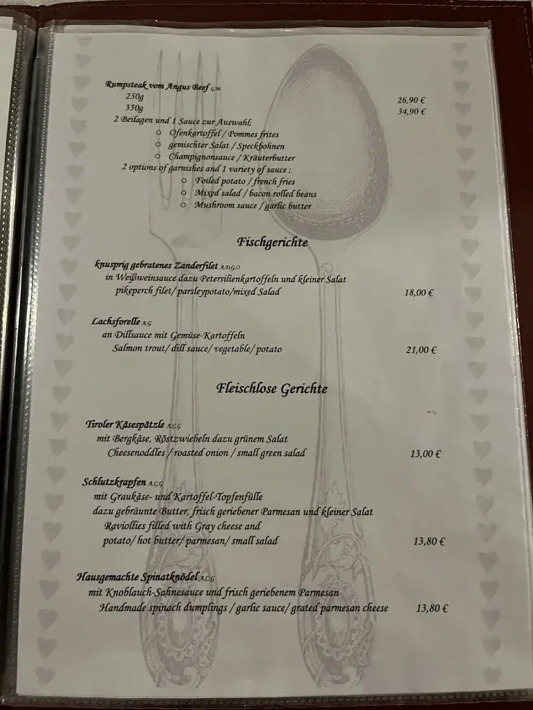Menu_Restaurant Bauernstube Lermoos - Familie Savic | Region Ehrwald | Bieberwier | Lähn | Bichlbach_Biberwier_immagine_2