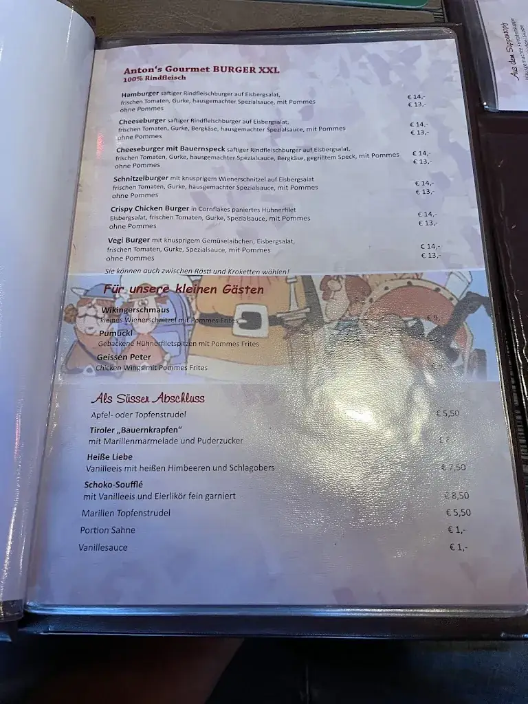 Menu_Anton's Cafe-Restaurant_Biberwier_immagine_3