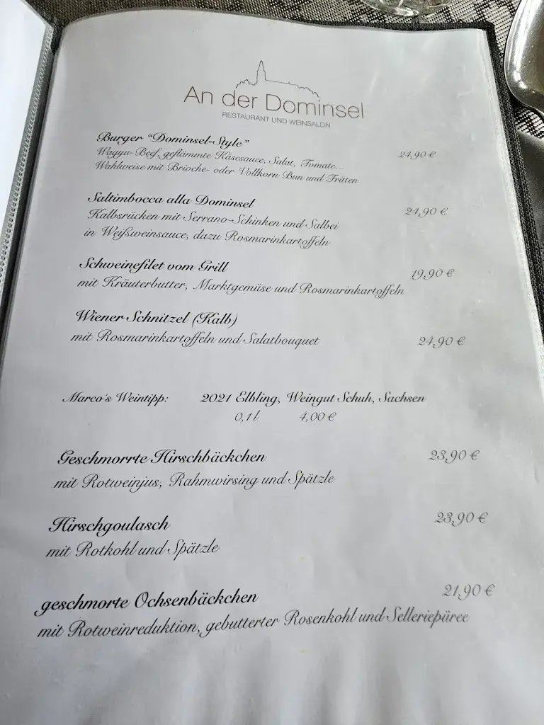 Menu_Restaurant an der Dominsel_Brandenberg_immagine_1