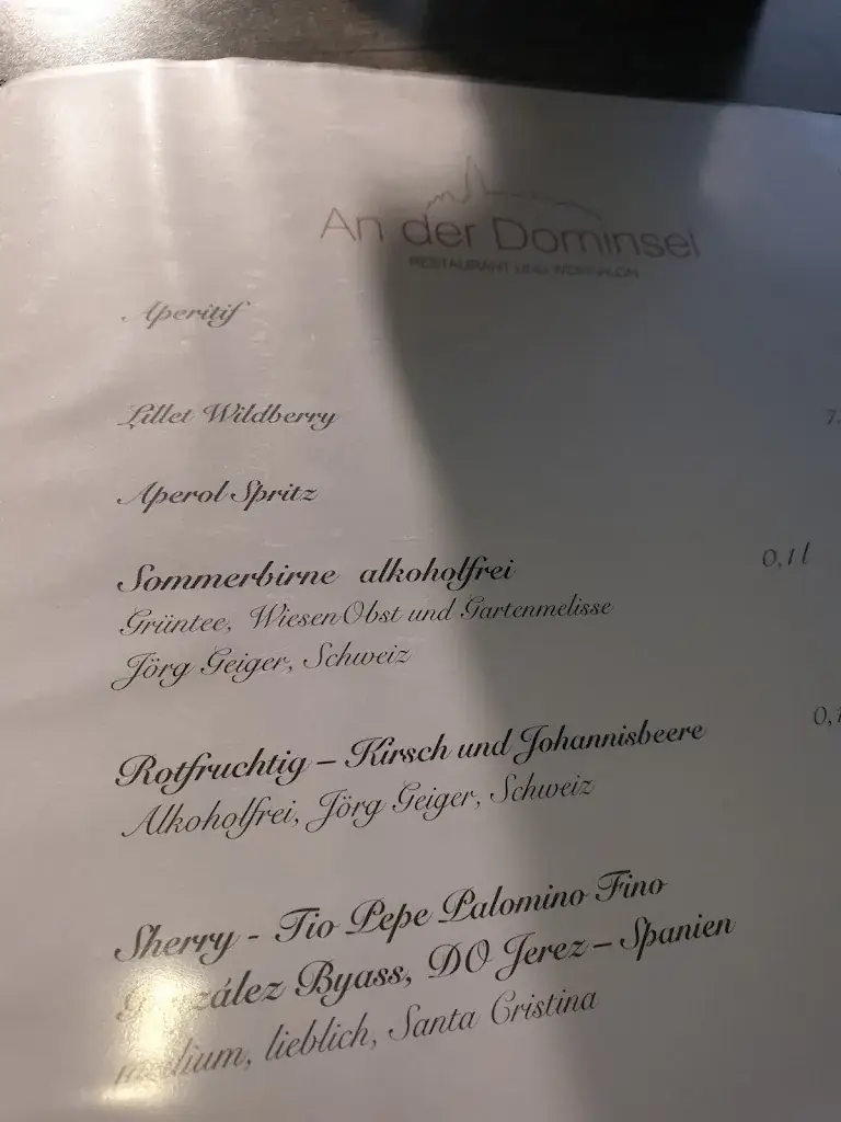 Menu_Restaurant an der Dominsel_Brandenberg_immagine_4