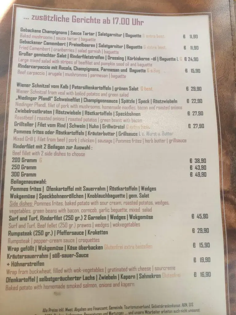 Menu_Berggasthof Nieding Brixen_Brixen im Thale_image_3