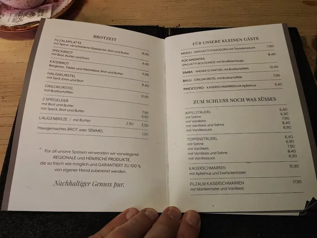 Menu_Filzalm Jausenstation_Brixen im Thale_image_1