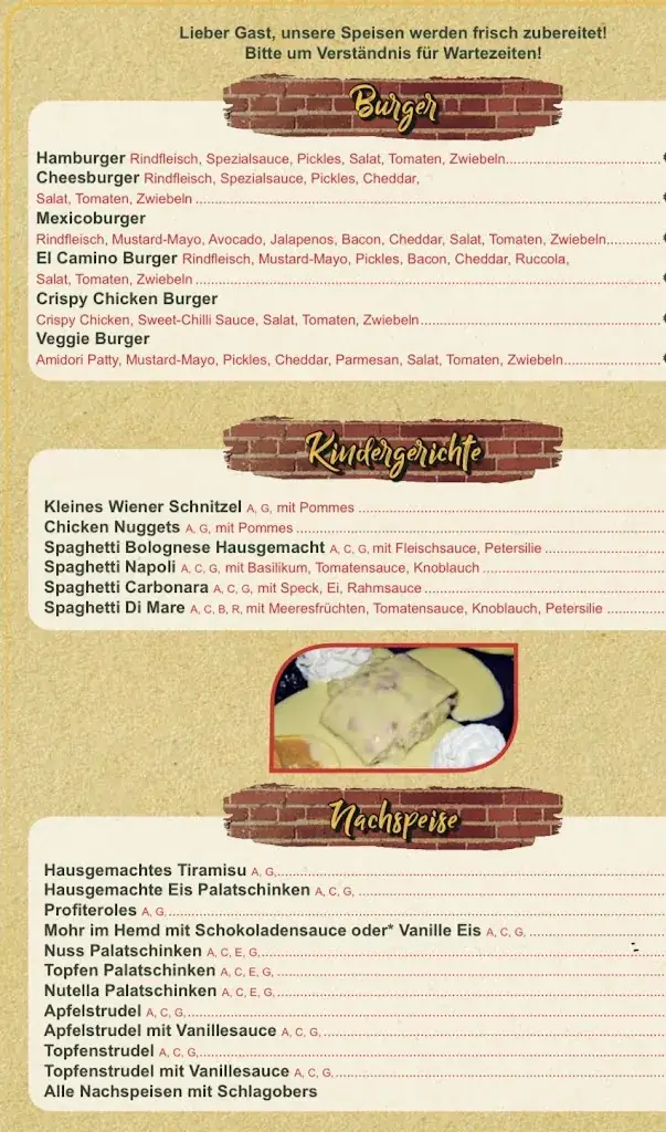 Menu_El Camino_Althofen_image_1